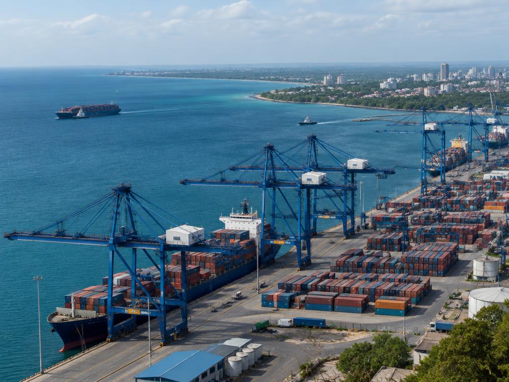 Container port and trade infrastructure on Africa’s coast